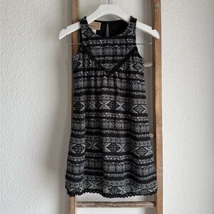 Roebuck & Co. Sleeveless Aztec Print Shift Dress NWOT sz: 8